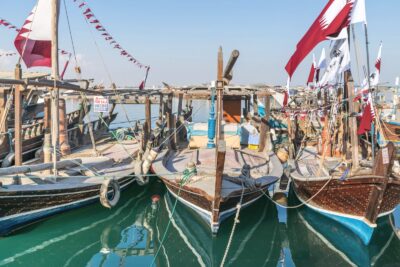 Dhow dans le port d'Al Khawr au Qatar