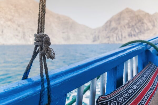 Dhow dans la péninsule du Musandam à Oman