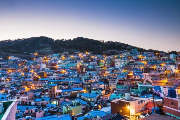 Gamcheon en fin de journée à Busan