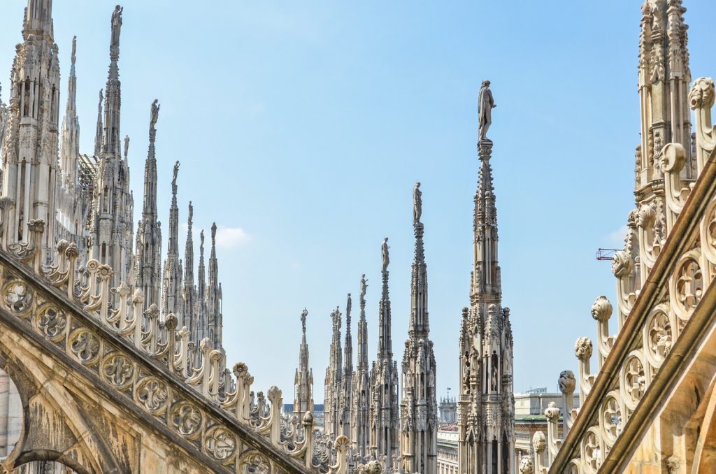 Sur le toit du Duomo de Milan