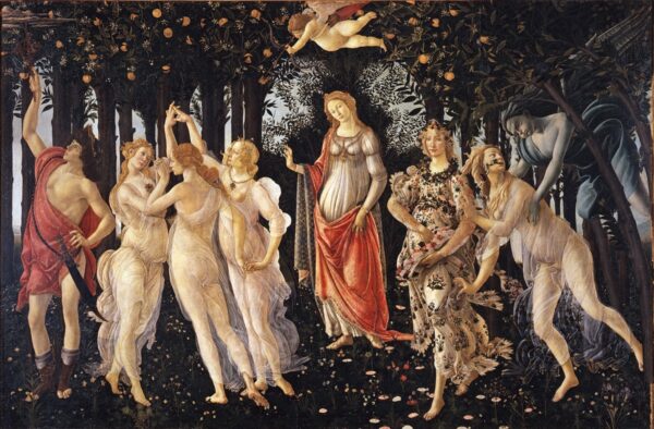 Primavera de Botticelli à la galerie des Offices