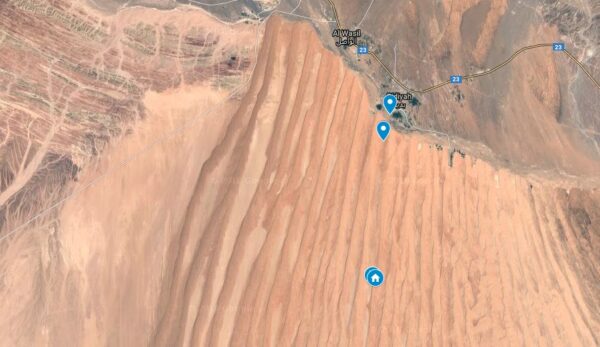 Wahiba Sands : coordonnées GPS d'un spot pour camping sauvage