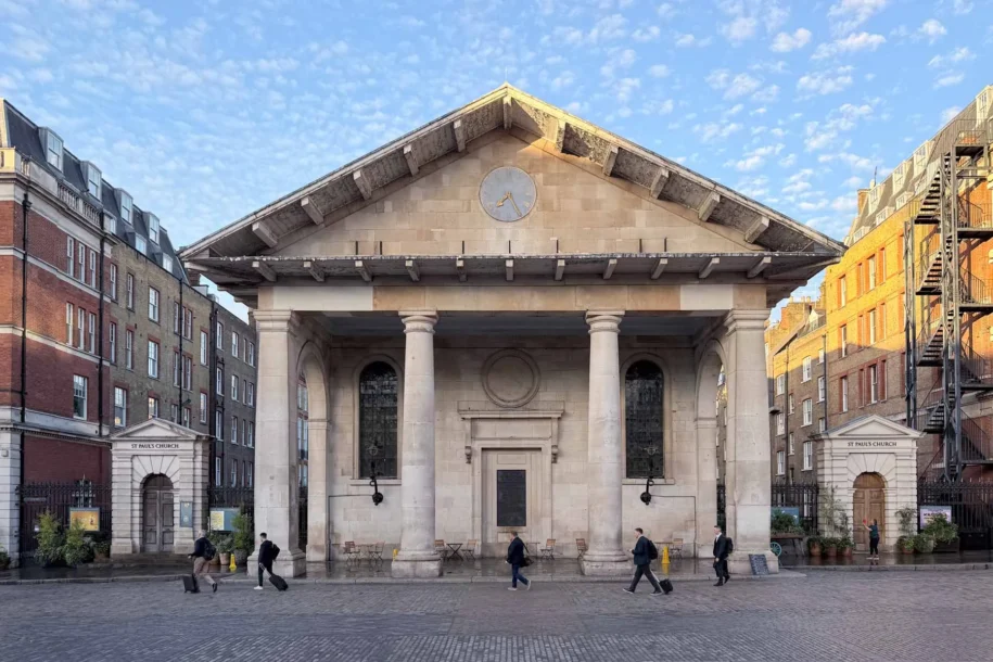 Eglise Saint Paul à Covent Garden en face du marché