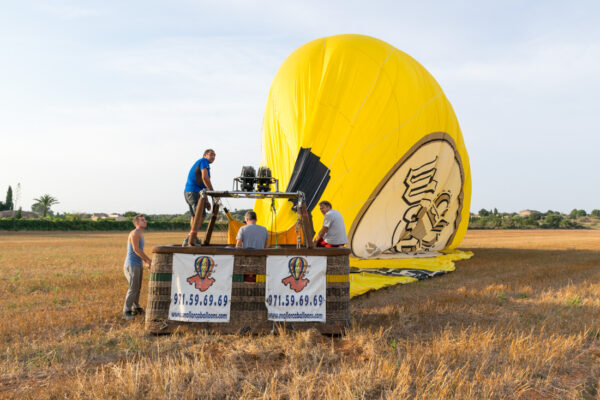 Fin du vol en montgolfière à Majorque