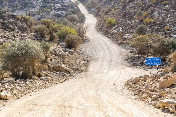 Route menant au jebel Shams