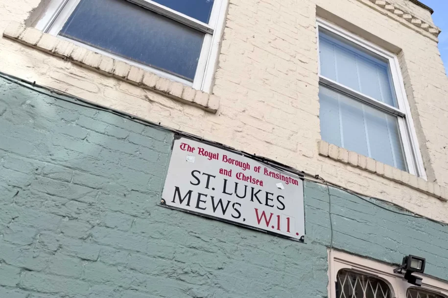 Nom de rue dans le quartier de Notting Hill