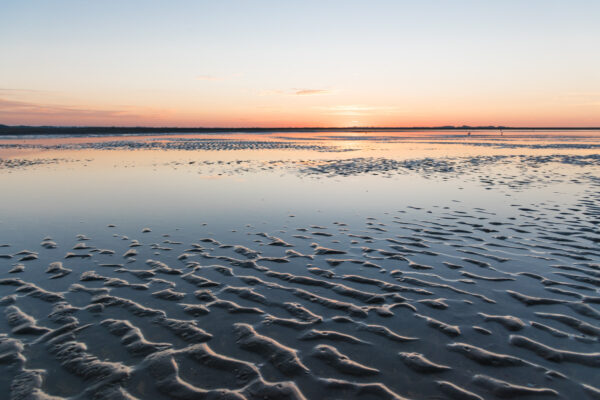 Coucher de soleil sur la baie de Somme