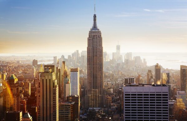 Empire State Building depuis Top of the Rock à New York