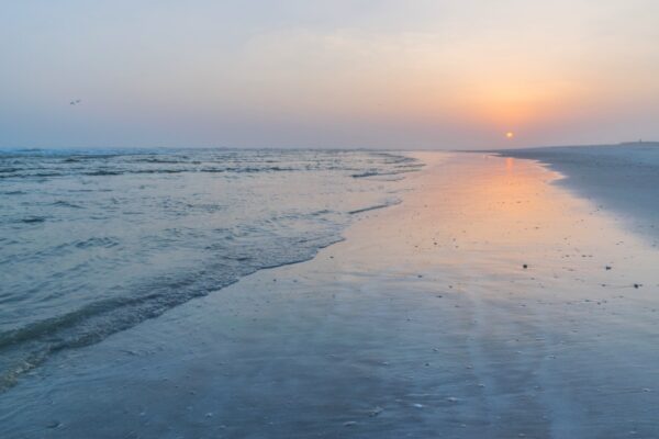 Sunset sur une plage du Dhofar à Oman