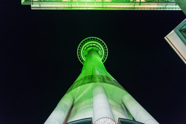 Visite de la SKY Tower à Auckland de nuit