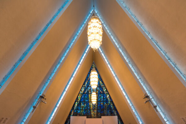 Intérieur de la cathédrale arctique de Tromso