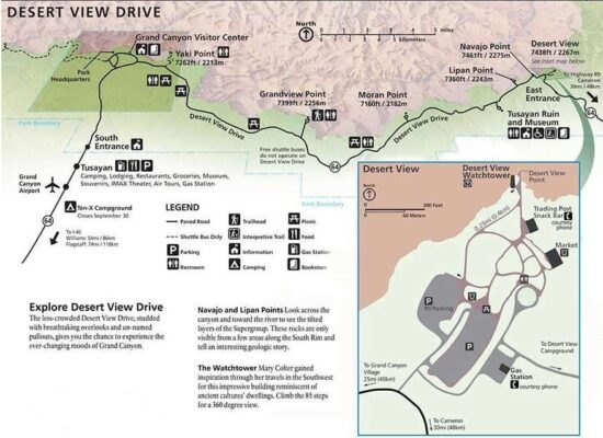 Plan de la Desert View Drive