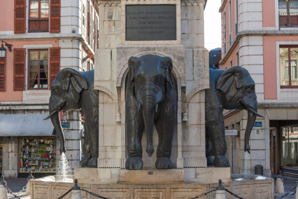 Fontaine des éléphants à Chambéry