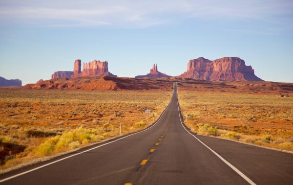 Route proche de Monument Valley