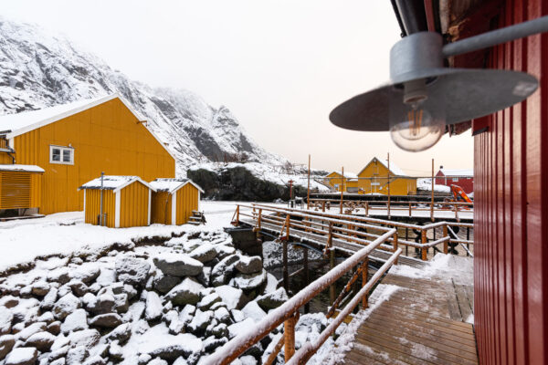 Rorbu dans les îles Lofoten en Norvège