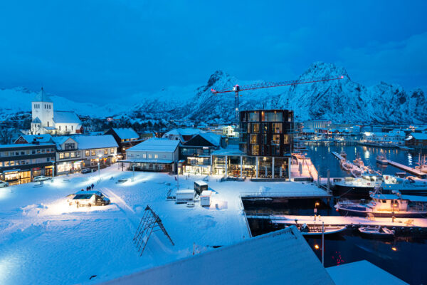 Vue sur Svolvaer depuis la chambre