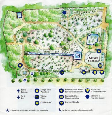 Plan du jardin Majorelle