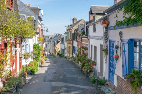 Rue des Moulins dans le quartier du Courtgain