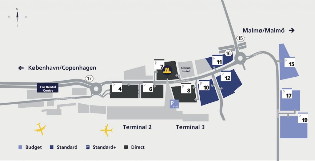 Plan de l'aéroport de Copenhague