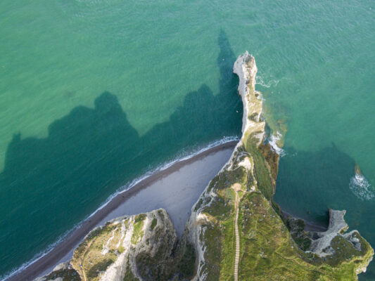 Photographie en drone à Étretat