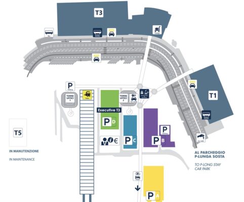 Plan du Leonardo Express à l'aéroport de Rome Fiumicino