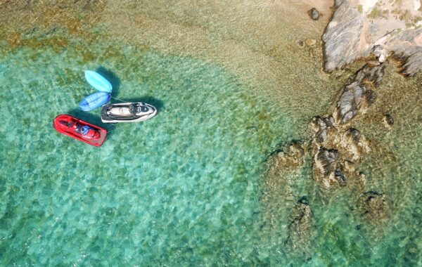 Jet ski au volcan de Santorin