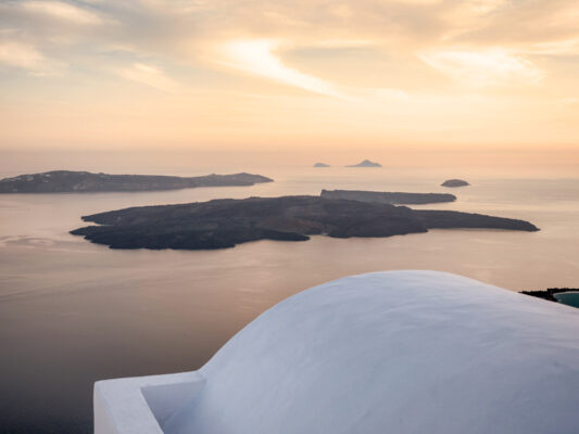 Neo Kameni au coeur de la caldeira de Santorini