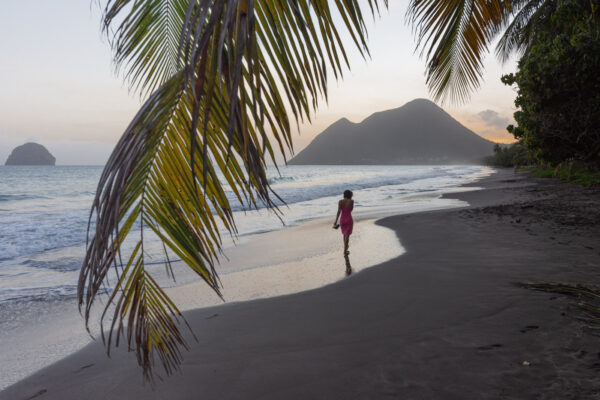 Plage paradisiaque du Diamant en Martinique