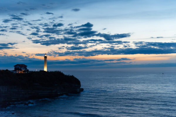 Coucher de soleil à Biarritz