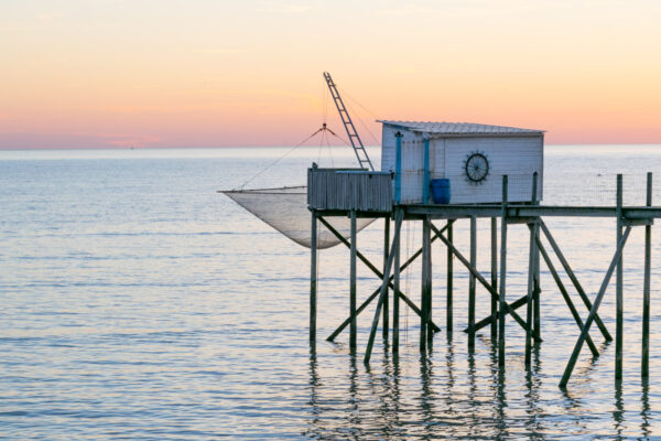 Coucher de soleil sur les carrelets