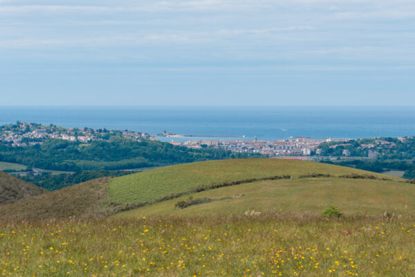 Vue sur la côte basque au cours de la rando quad