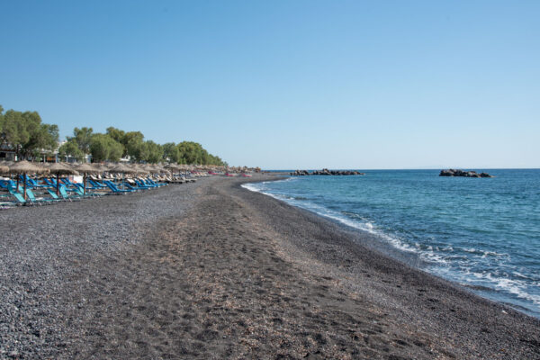 Plage de Kamari à Santorin