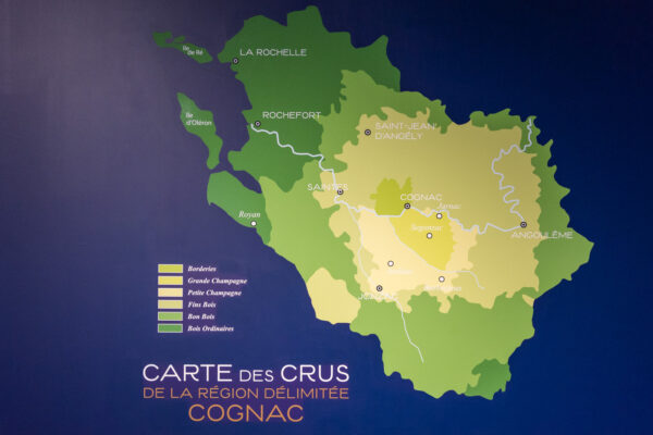 Carte des crus de cognac