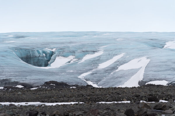 Arrivée en bordure du glacier Vatnajökull