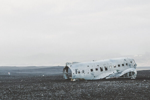 Carcasse de l'avion DC-3 en Islande