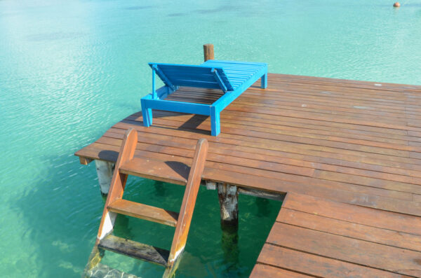 Hôtel sur la lagune de Bacalar dans l'état du Quintana Roo au Mexique