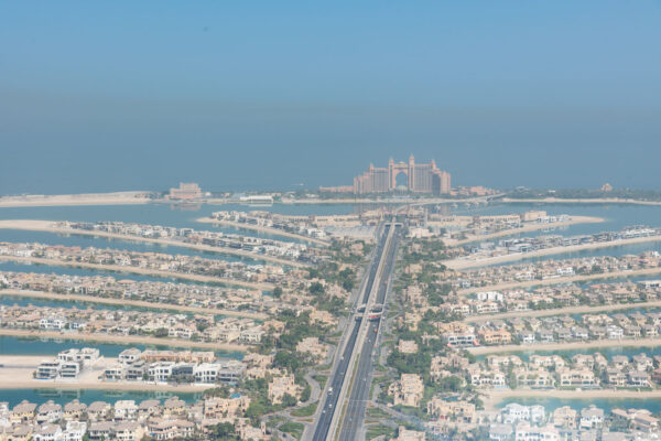 Vue sur l'île The Palm Jumeirah